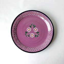 【SOLD OUT】カプラ焼き大皿（朝もやに咲く白い花） 1枚目の画像