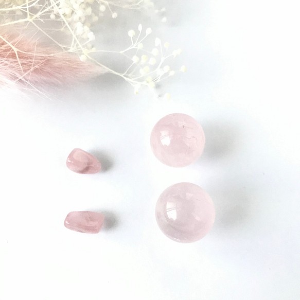 【2ペアセット】ピンク天然石 マグネット 1枚目の画像