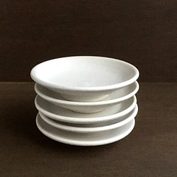 《白マット器》豆皿・薬味皿　5枚セット（白マット釉）［W-02] 1枚目の画像
