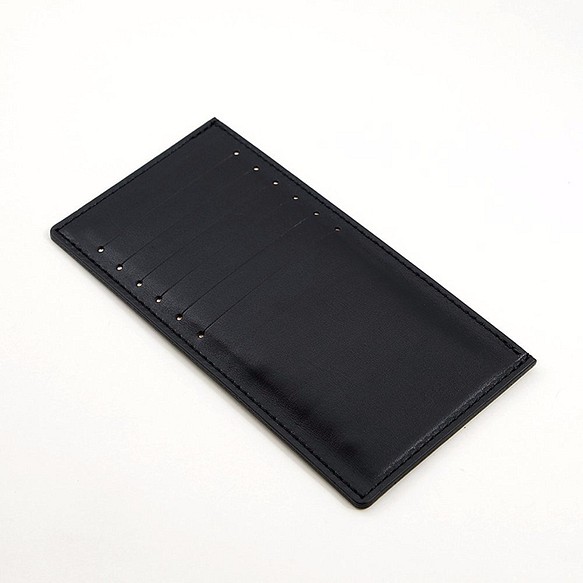 イタリアンカーフ 本革 カードケース 12枚収納可能 (ブラック) 1枚目の画像