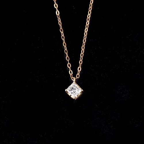 0.1ct K10(10金) GOLD ダイヤモンドネックレス イエローゴールド