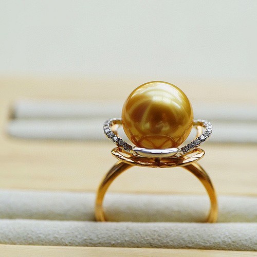 【最終お値下げしました】真珠・K18ダイヤモンドリング  品