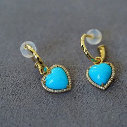 シトリン & カルセドニー ピアス / Citrine and Chalcedony earring