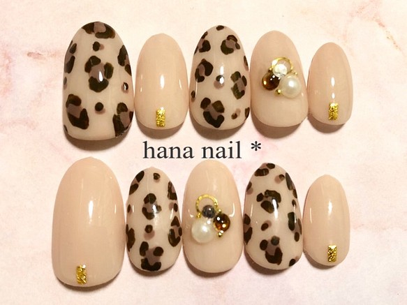 レオパードネイルチップ ネイルチップ（つけ爪） hana nail * 通販