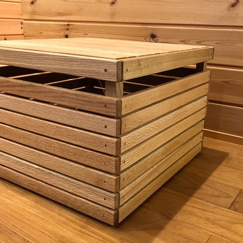 wood storage box【oak】 (収納/ボックス/ストレージ/テーブル