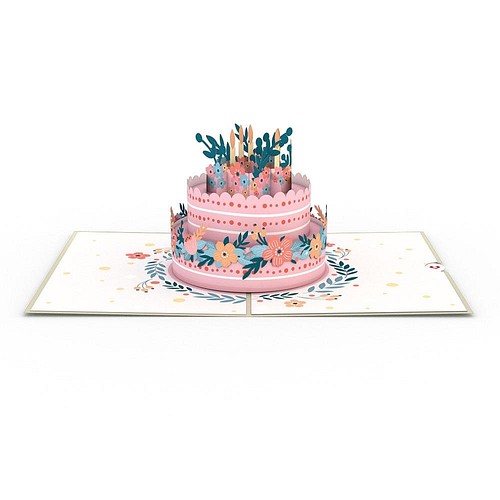 ポップアップグリーティングカード Floral Birthday Cake カード レター 日照堂 Creema Shop 通販 Creema クリーマ ハンドメイド 手作り クラフト作品の販売サイト