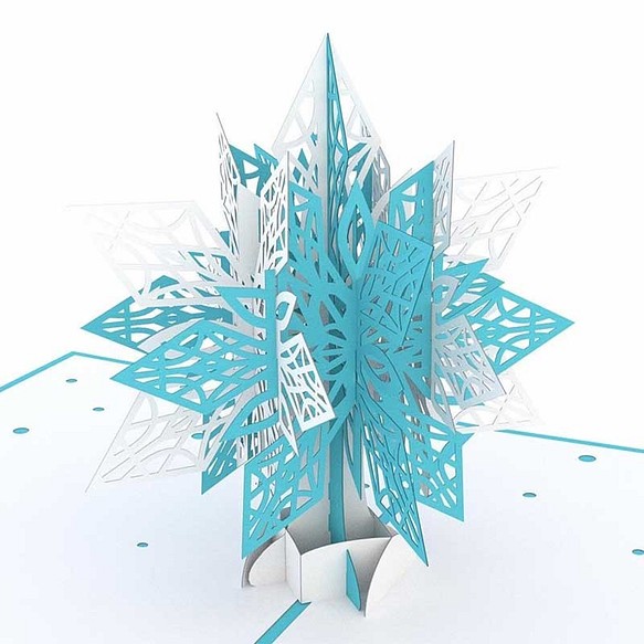 ポップアップグリーティングカード　Snowflake 1枚目の画像