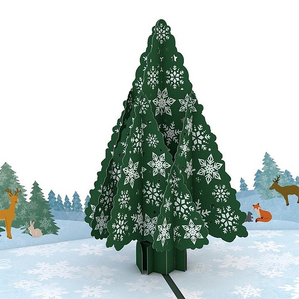 ポップアップグリーティングカード　Holiday Tree 1枚目の画像