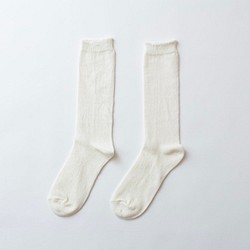 亞麻針織襪（白色）男用 第1張的照片