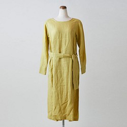 [限量發售] enrica×Kagure×PINT亞麻連衣裙（黃色） 第1張的照片