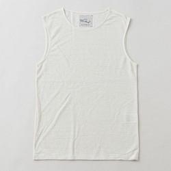 亞麻棉無袖內衣（灰白色）[女士M / L尺寸] 第1張的照片