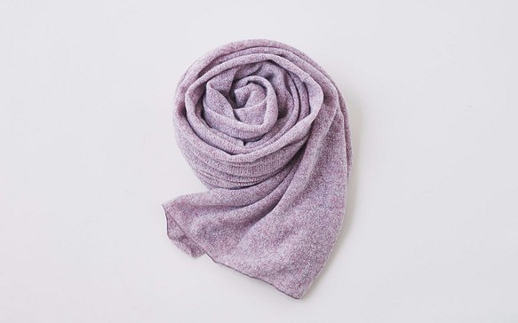 【最後一點】羊絨亞麻針織披著淺紫色 第1張的照片