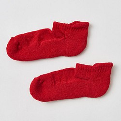 亞麻樁腳踝襪（紅色）女式 第1張的照片