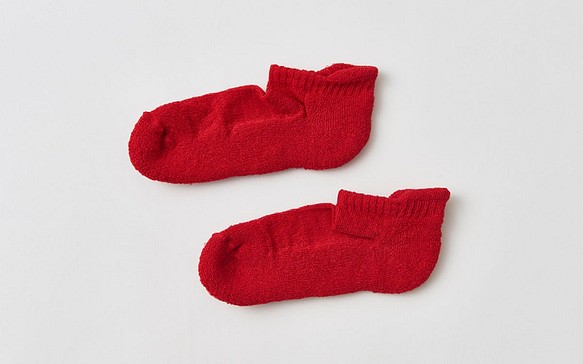 亞麻樁腳踝襪（紅色）女式 第1張的照片
