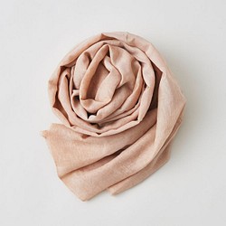 恩里卡棉絲綢圍巾pinkbeige /天然染料 第1張的照片