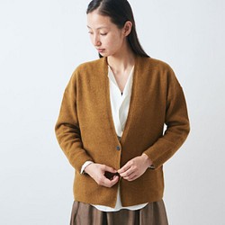 【sale】enrica cashmere&wool cardigan / mastard 1枚目の画像
