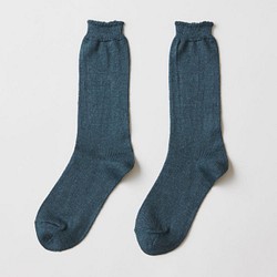 亞麻針織襪（深綠色）女士 第1張的照片