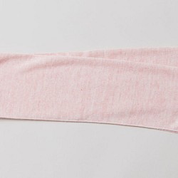 亞麻針織條紋面巾粉紅色 x 白色 第1張的照片