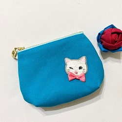 貓咪/蝴蝶結 隨身包 零錢包 簡約 可愛 第1張的照片