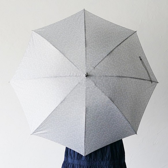 竹傘 吹花灰 Rain and Shine Long Umbrella ALCEDO 161020 遮陽傘雨傘 小花紋灰 第10張的照片