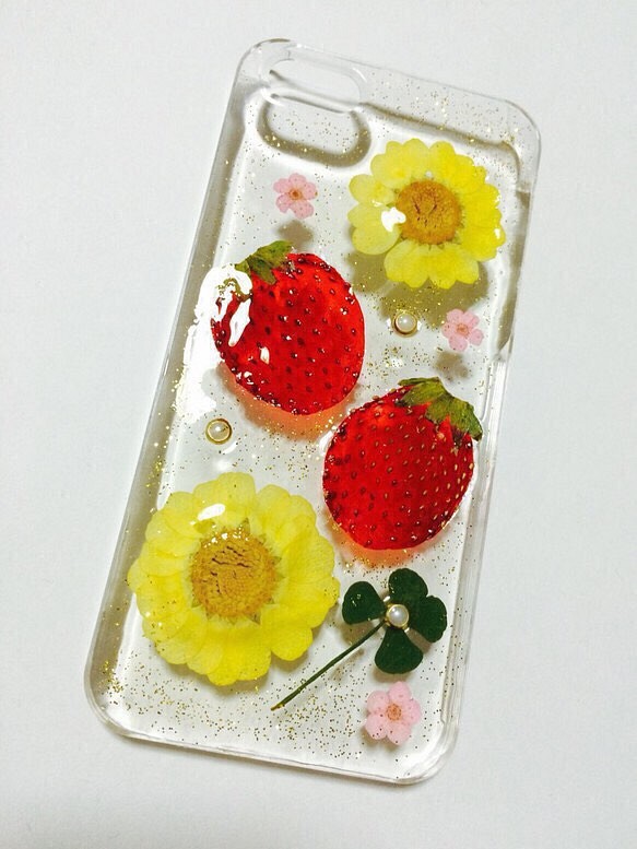 ☆ 期間限定SALE ☆オーダー可☆ iPhone5/5S イチゴ ケース カバー ...
