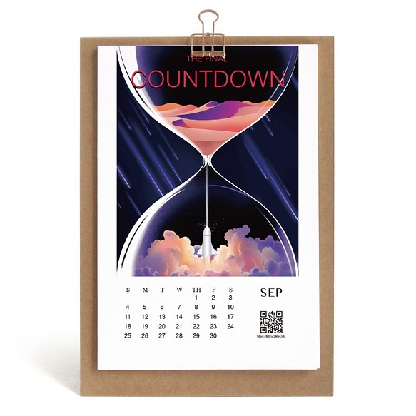 2022 磁帶月曆卡 太空星際音樂歌曲插畫 聖誕節交換禮物 第1張的照片