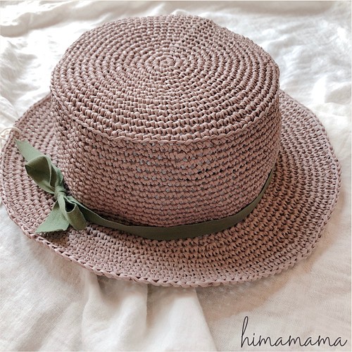 キッズ用 リバティ マウベリーナ×French linen hat 帽子(ベビー