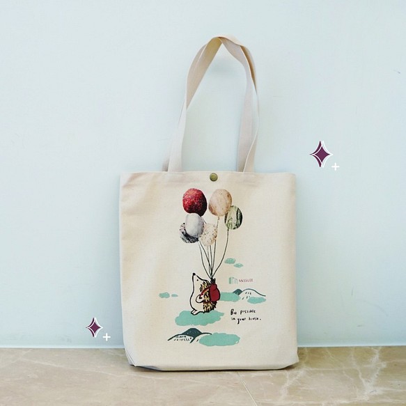 小米蝟帆布包  帆布袋 側背包 帆布 環保 插畫 設計 大理石 第1張的照片