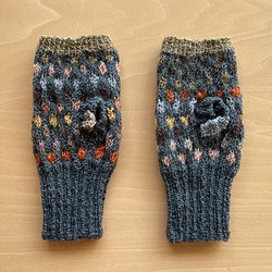 【アルパカ＆ウール】手編み手袋 1枚目の画像
