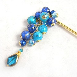藍色和淡藍色的珠子就像神座夏祭的悠悠球 第1張的照片