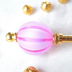Kanzashi Pink Bonbori 風格的大珠子 第1張的照片