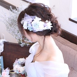 bride * head dress #103　〔スターフィッシュ×ビジュー×紫陽花ブライダル〕 1枚目の画像