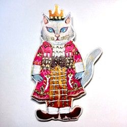 受注生産 白猫王子様 ブローチ 1枚目の画像