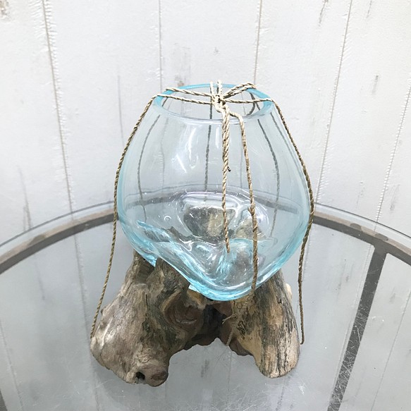 金魚鉢 アクアリウム 水草 インドネシア バリ島 流木ガラス 8