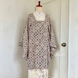 新品 正絹 単衣 女物 道行コート 薄黄に紫 着物 haori しば田 通販