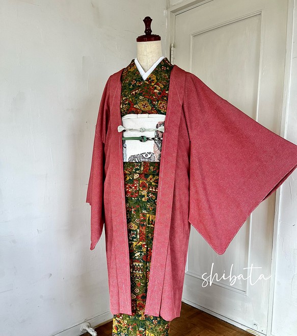 新品 正絹 単衣 女物 長羽織 鮫小紋 着物 haori しば田 通販｜Creema