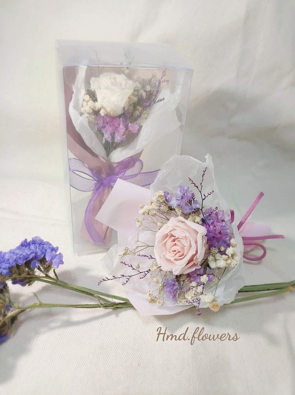 【HMD.Flowers】迷你玫瑰 乾燥花 禮物 永生花 居家裝飾 第1張的照片