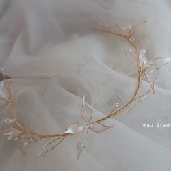 仙飄飄-仙女新娘頭飾 水晶花飾品 第1張的照片