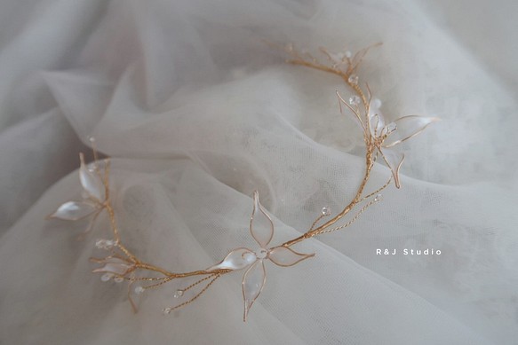 仙飄飄-仙女新娘頭飾 水晶花飾品 第1張的照片