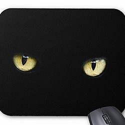 妖しく可愛い黒猫のマウスパッド：フォトパッド（世界の猫シリーズ） 1枚目の画像