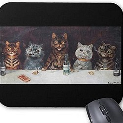 ルイス・ウェイン『 バチェラー・パーティー 』のマウスパッド：フォトパッド（世界の猫シリーズ） 1枚目の画像