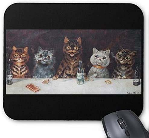ルイス・ウェイン『 バチェラー・パーティー 』のマウスパッド：フォトパッド（世界の猫シリーズ） 1枚目の画像