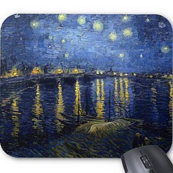 ゴッホ『 ローヌ川の星月夜 』のマウスパッド（アップ）：フォトパッド（世界の名画シリーズ） 1枚目の画像