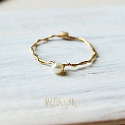[K14gf] 淡水珍珠 2 毫米 * 鍍金上鍊環 第1張的照片