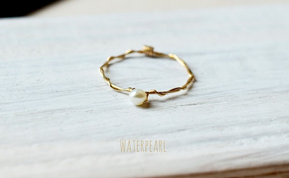 [K14gf] 淡水珍珠 2 毫米 * 鍍金上鍊環 第1張的照片