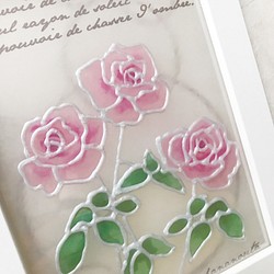 古色古香的粉紅玫瑰彩色玻璃風自然光環 第1張的照片