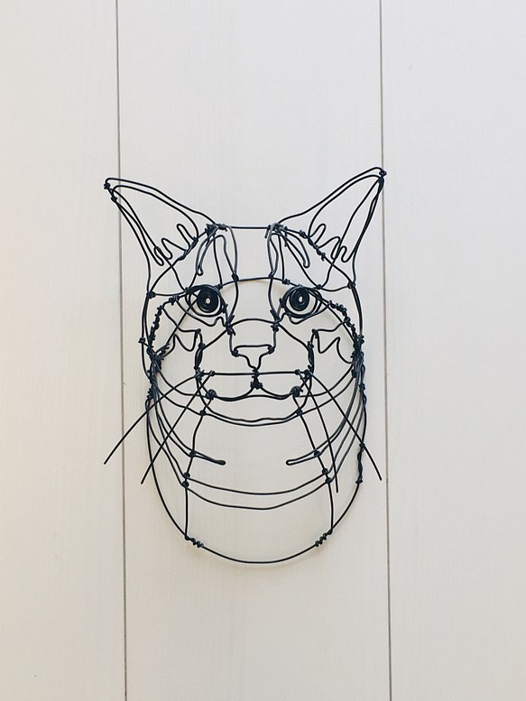 猫 3Dワイヤーアート (オーダー可)