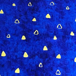 Robert Kaufman 110cm x 50cmずつ切売 - クリムトトライアングル/Blue 1枚目の画像