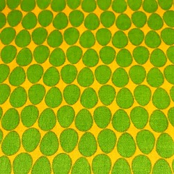 Thomas Knauer 110cm x 50cmずつ切売 - 玉子ドット/黄緑 1枚目の画像