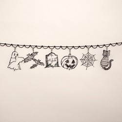 ☆季節限定☆「レトロなハロウィン ~Halloween~」のガーランドセット ワイヤーアート 1枚目の画像